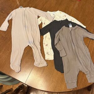 Modern Moments Set:
(3) 0-3 footless sleepers + (1) 3-6 footed sleeper